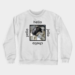 Cute Black Husky Dog Looking Away Simple Crewneck Sweatshirt